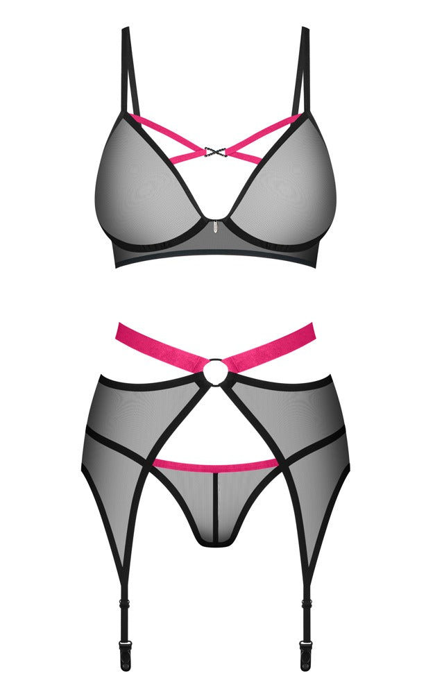 Obsessive Jarretel set - Zwart