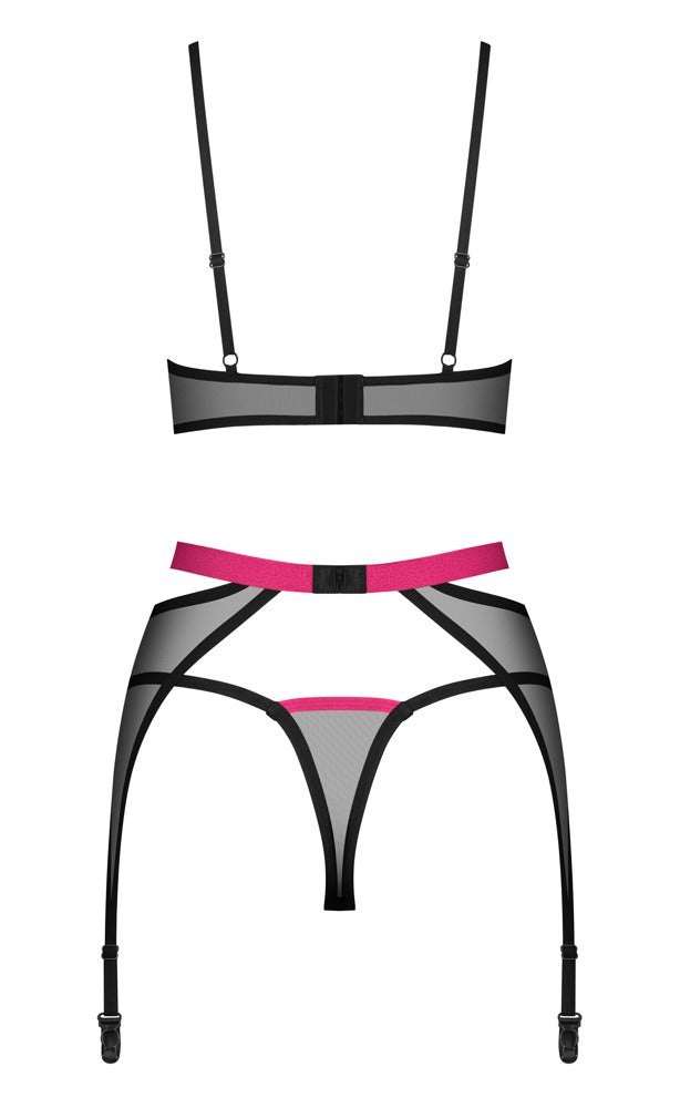 Obsessive jarretelset Novenes transparant powernet