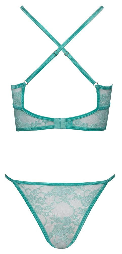 Set met draadloze beha en slip - Turquoise