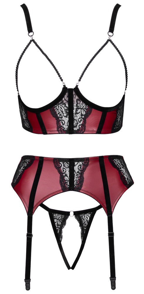 Cottelli LINGERIE Cottelli Jarretel set - Rood