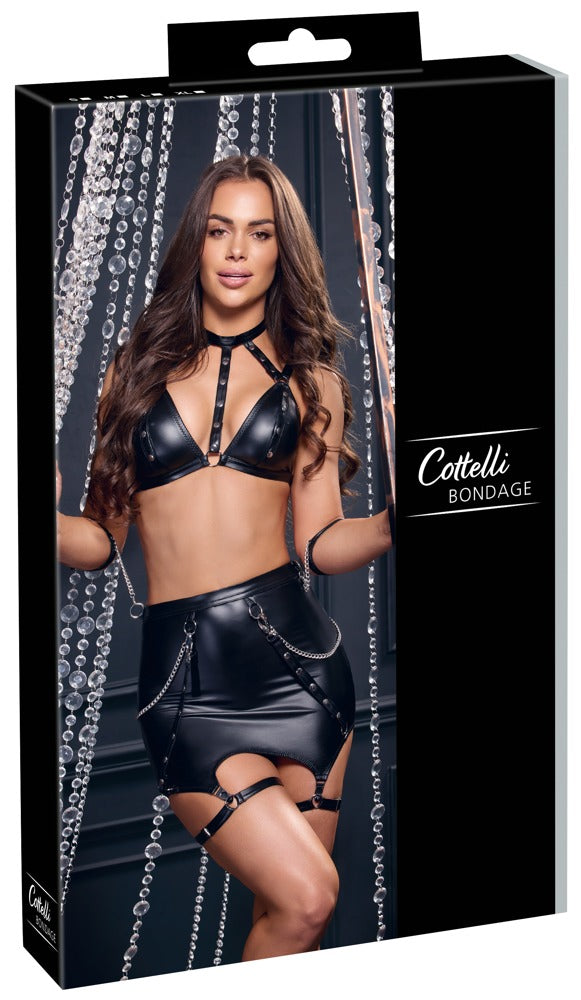 Cottelli BONDAGE Jarretel set - Zwart