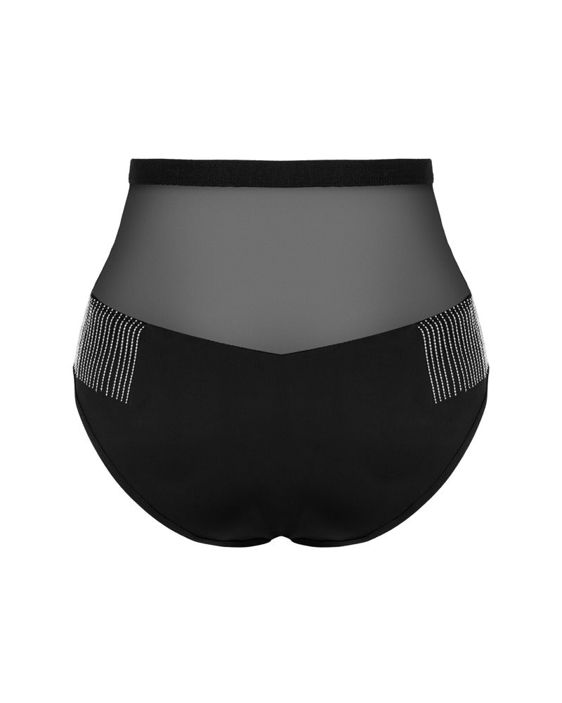 Obsessive Slips hoge taille met versieringen - Zwart