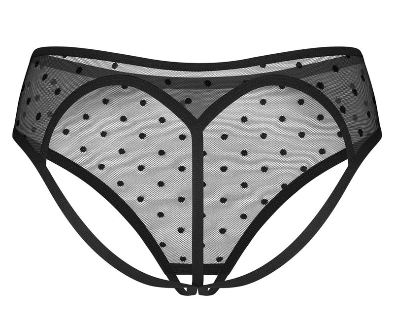 Obsessive kruisloze open slipjes Nuites - Zwart