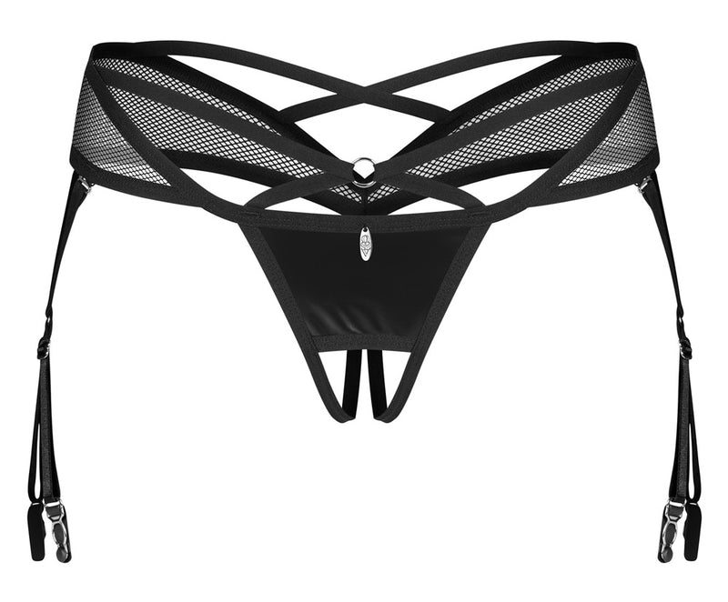 Obsessive Jarretel string - Zwart