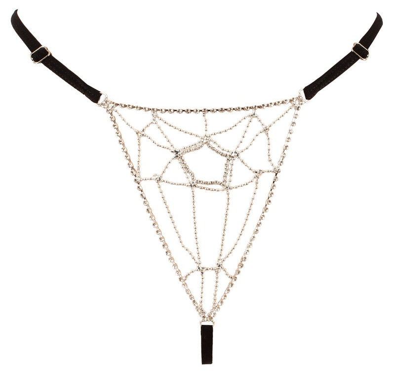 Cottelli LINGERIE string met strassdetails - Zwart