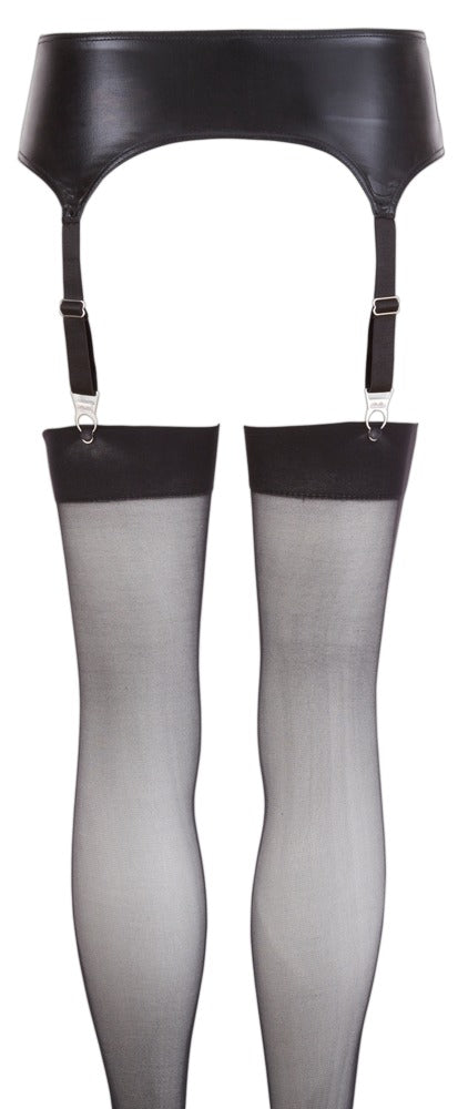 Cottelli LINGERIE Jarretel-riem met klittenband - Zwart