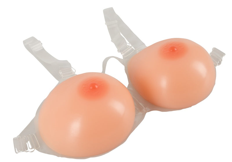 Cottelli ACCESSOIRES Silicone borsten met jarretels - Huidskleur