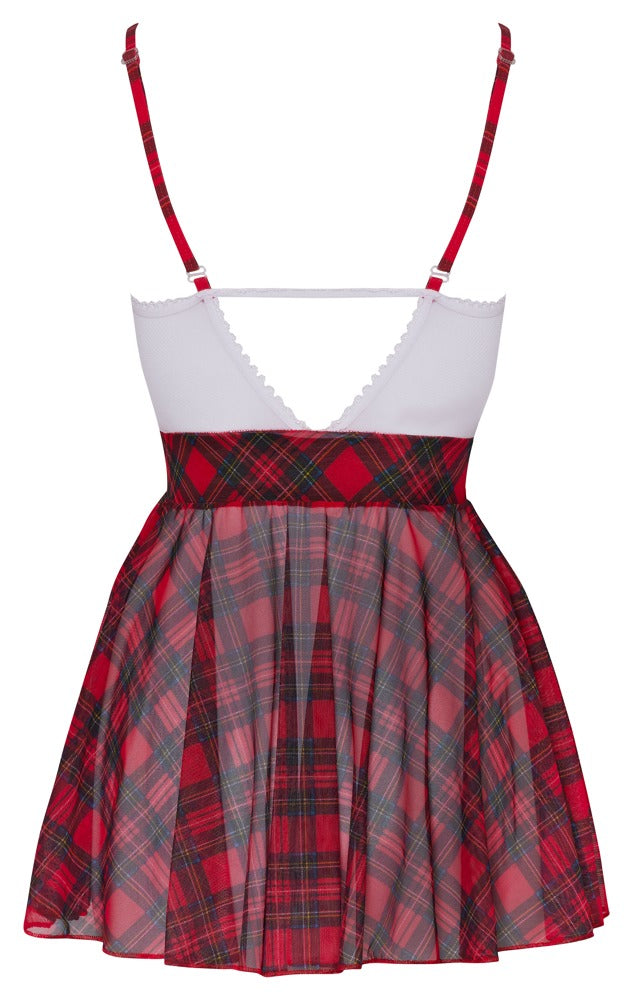 Cottelli COSTUMES schooluniform met geruite rok - Rood