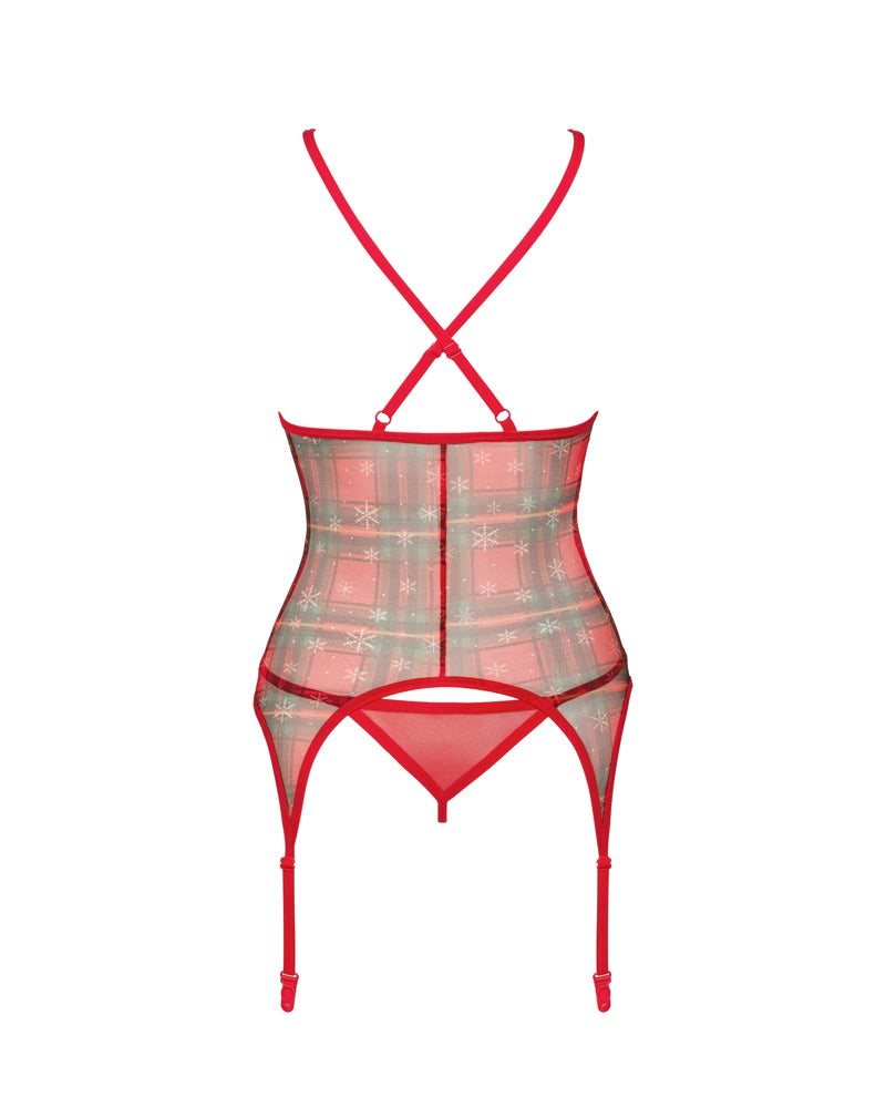 Obsessive jarretelhemd Jollymore - Rood