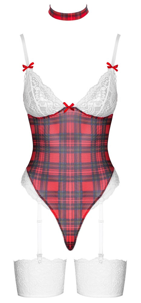 Cottelli COSTUMES geruite body - Rood