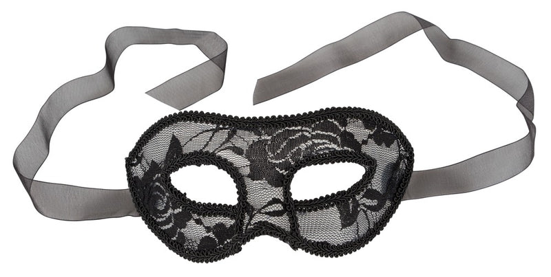 Cottelli ACCESSOIRES Oogmasker met kant en lint - Zwart