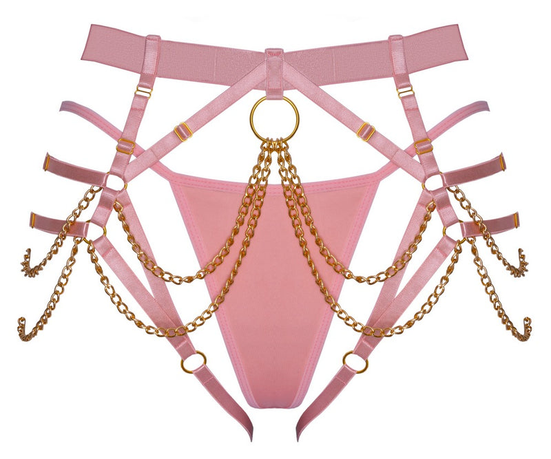 Bad Kitty Harnas string - Roze