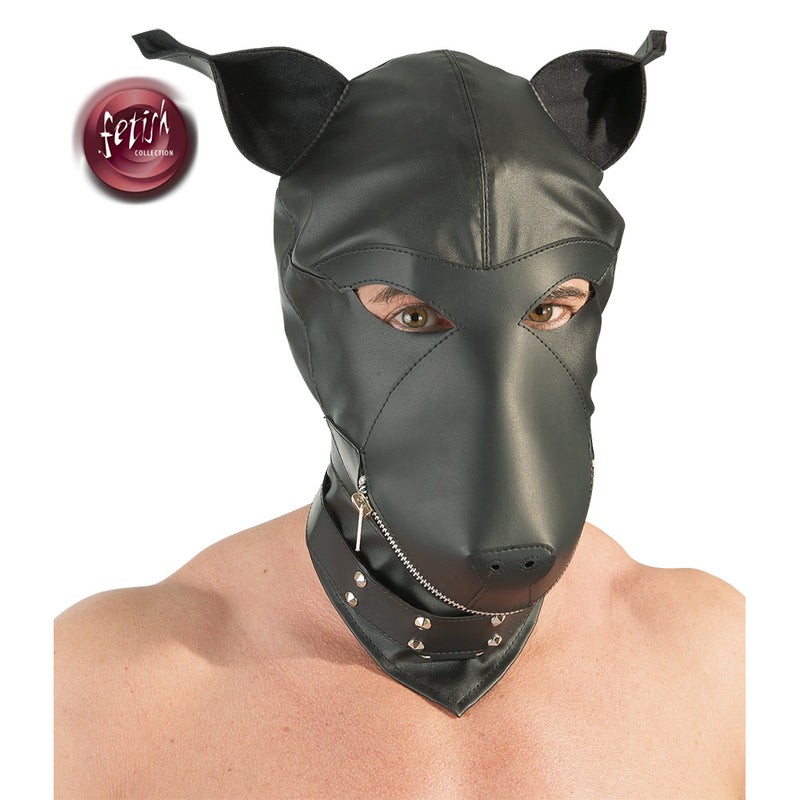 fetish Collection hondvormige capuchon - Zwart