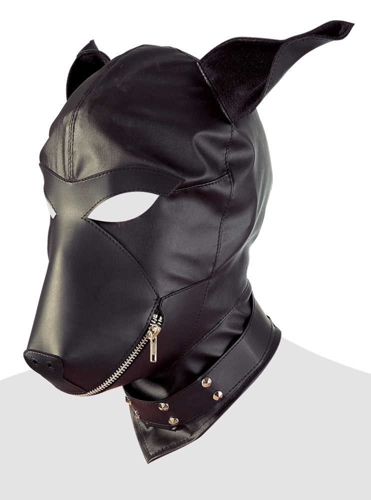 fetish Collection hondvormige capuchon - Zwart