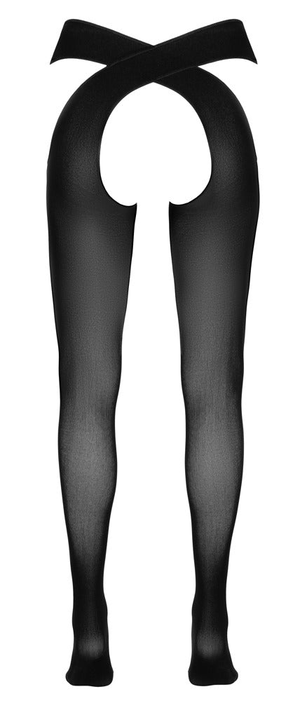 Cottelli LEGWEAR Stockings met heupband kruislings - Zwart