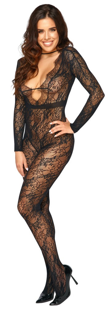 Fantasy by Cottelli kruisloze catsuit - Zwart