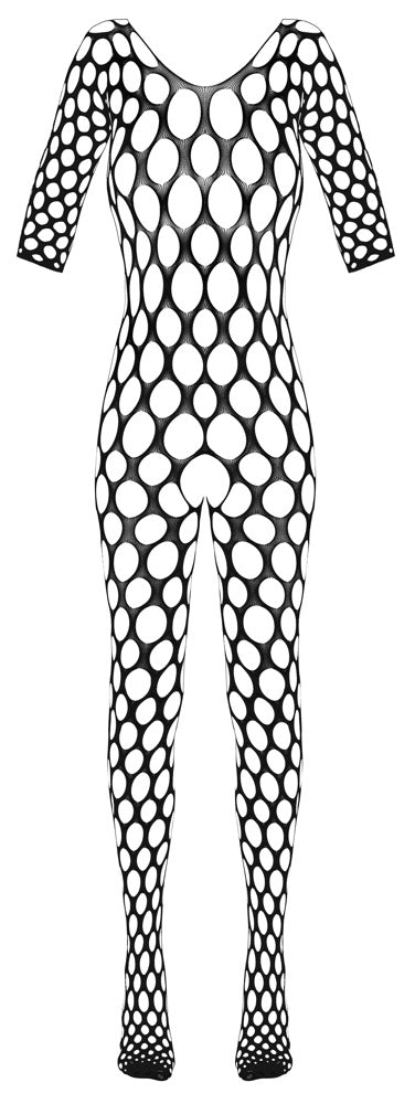 Fantasy by Cottelli Catsuit kruisloos met gaatjes - Zwart