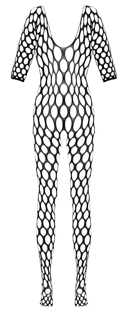 Fantasy by Cottelli Catsuit kruisloos met gaatjes - Zwart