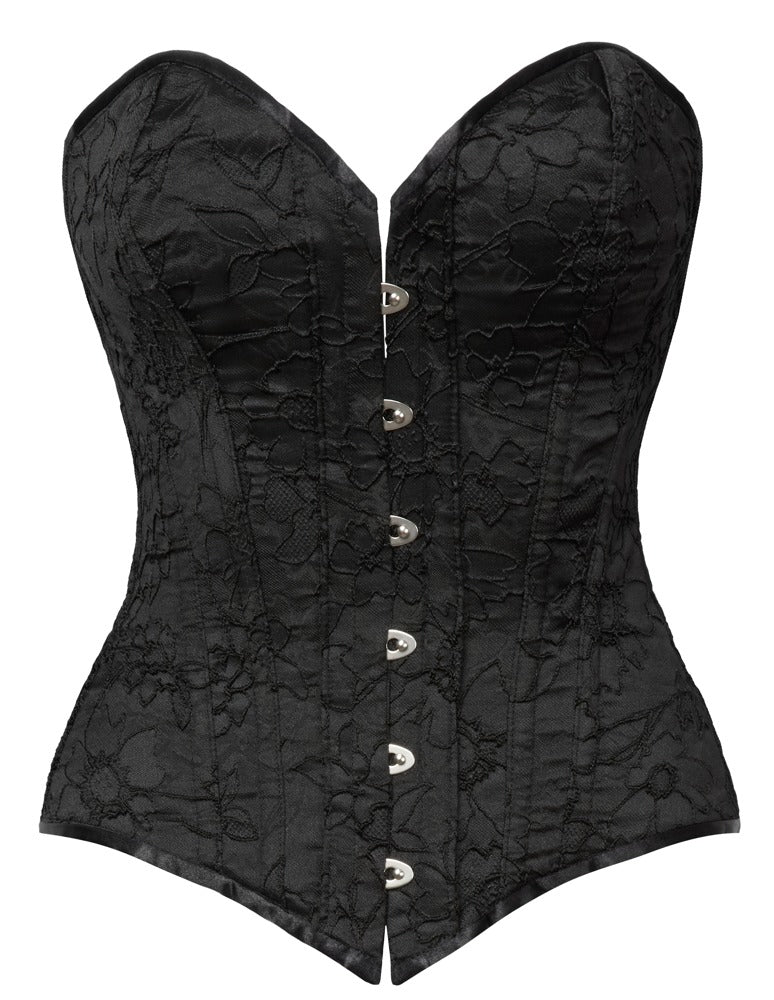 Cottelli PARTY Corset strapless met vormgevende draden - Zwart