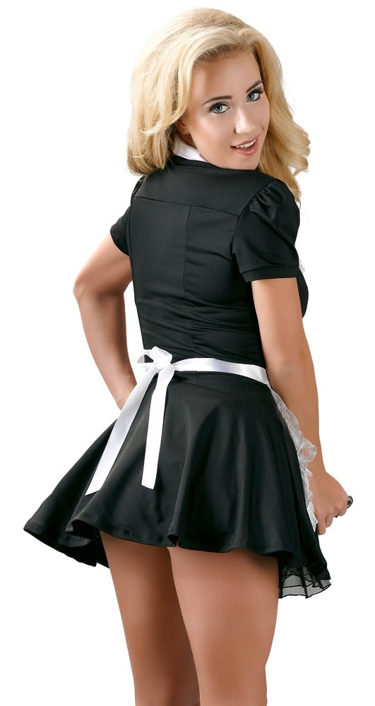 Cottelli COSTUMES zwart jurk met witte kraag - Zwart