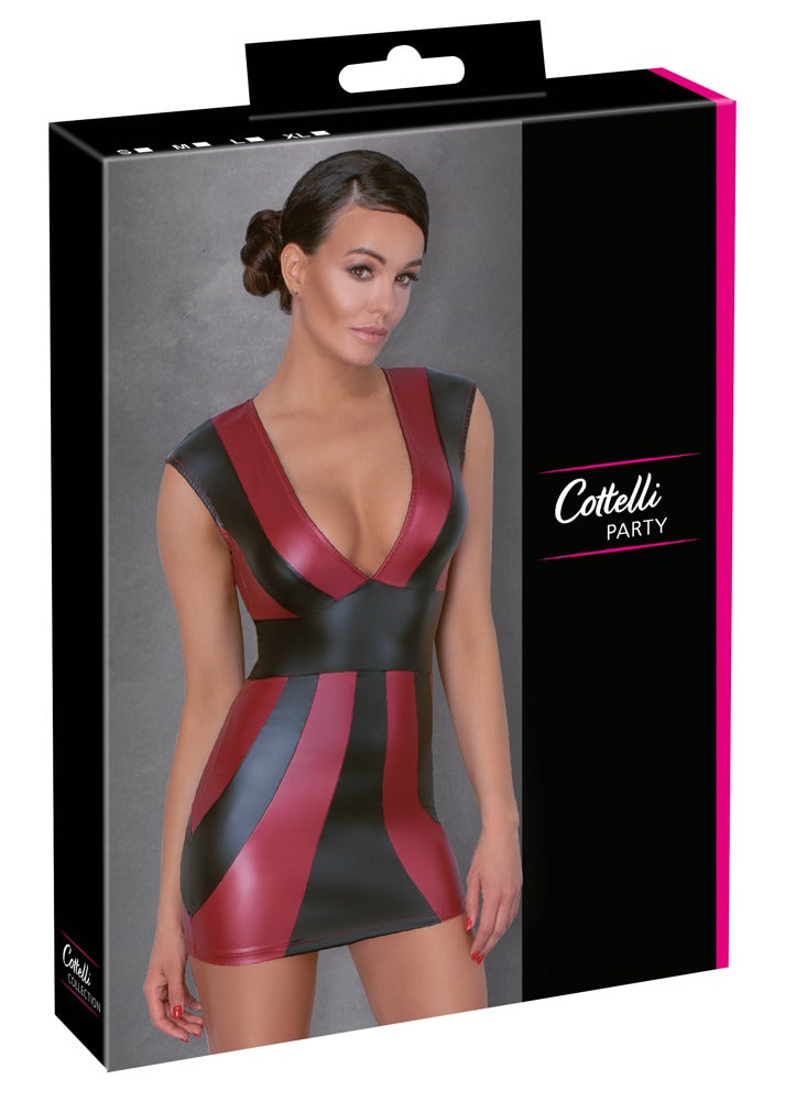 Cottelli PARTY Jurk met strepen en clipsluiting - Rood