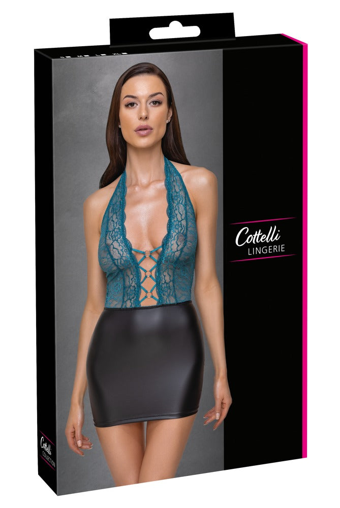 Cottelli LINGERIE Jurk met diepe halslijn en tweedelige look - Groen