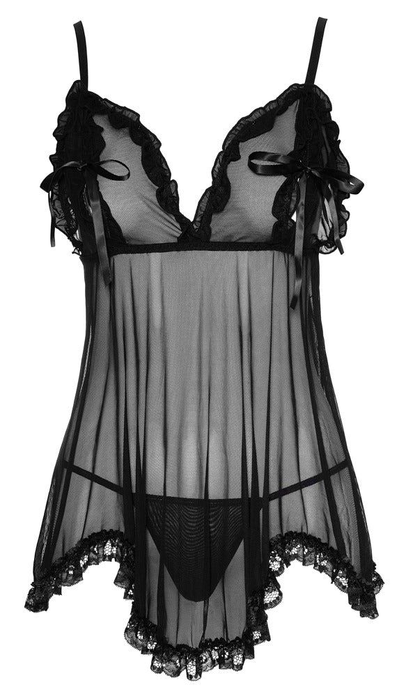 Cottelli LINGERIE babydoll - Zwart