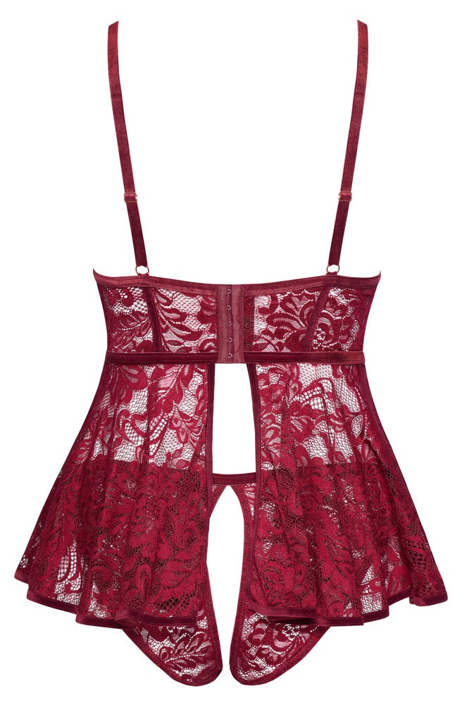 Cottelli CURVES Babydoll set - Rood
