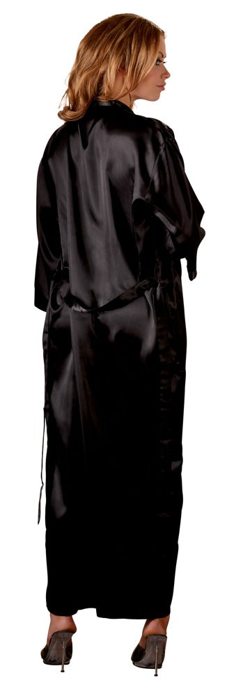 Cottelli LINGERIE kimono met ceintuur - Zwart