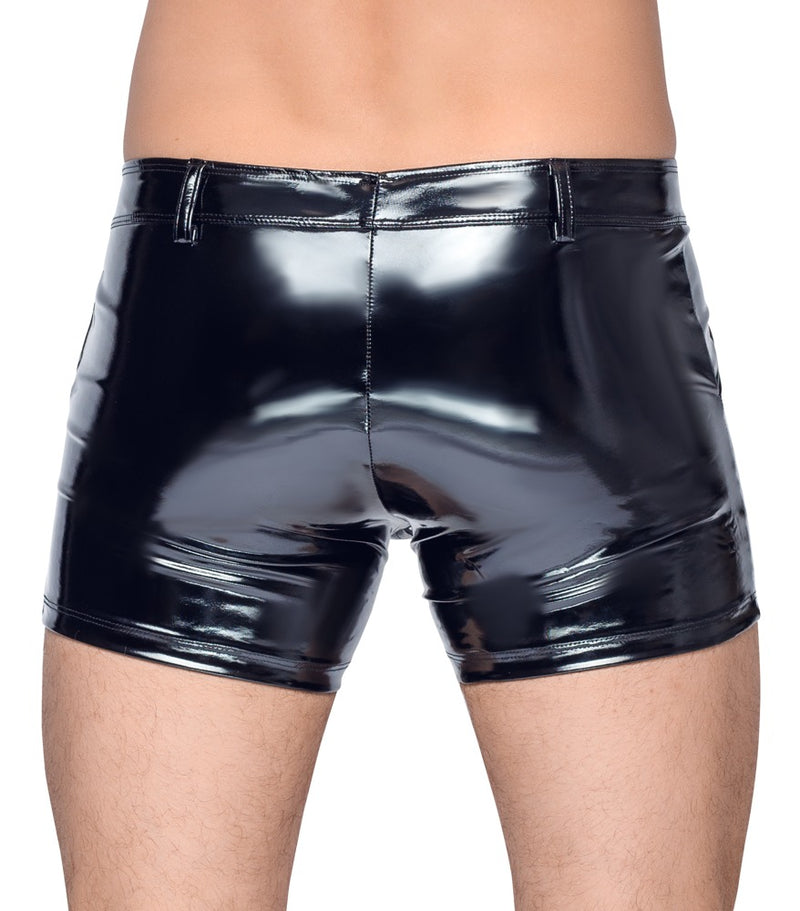 Black Level Boxer vinyl met metalen ritssluiting - Zwart