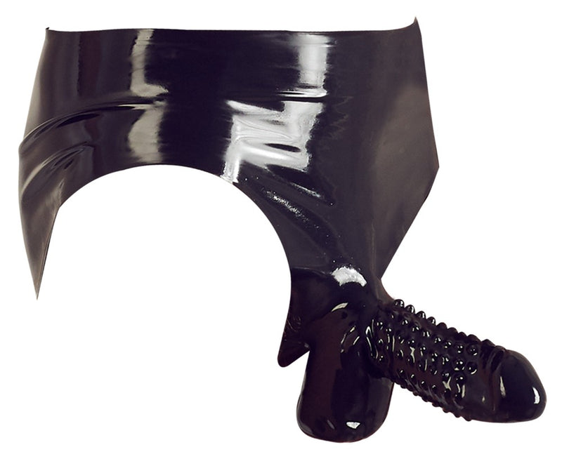 Late X slip met penis sleeve - Zwart