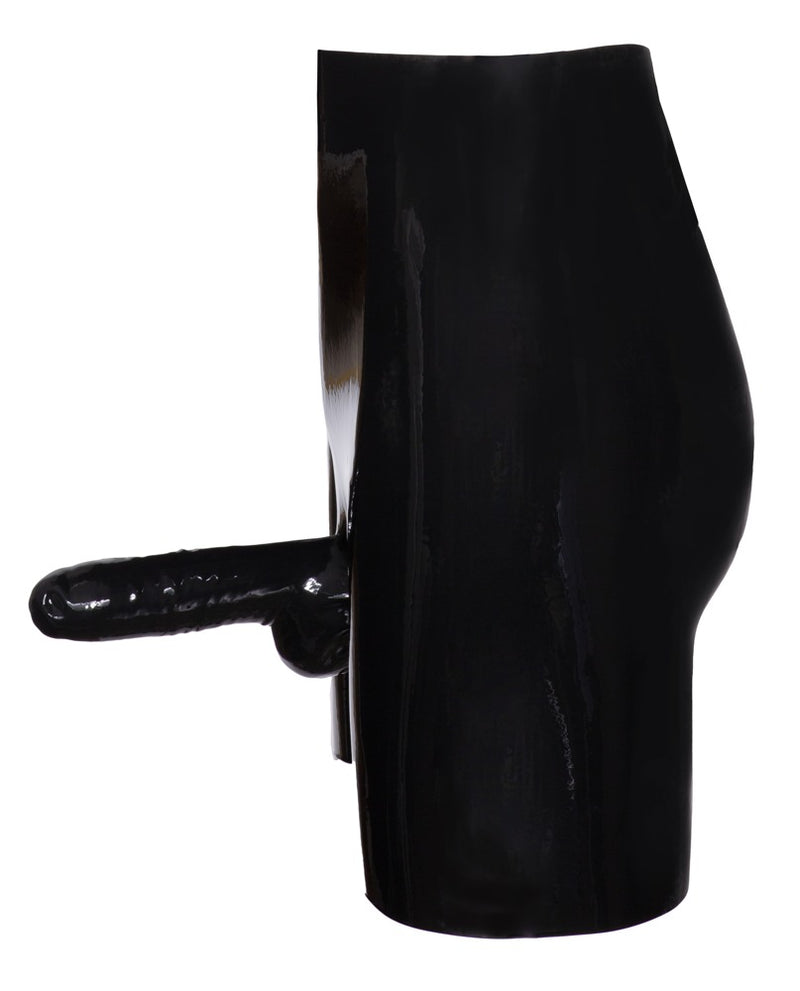 Late X latex boxer met sleeve - Zwart