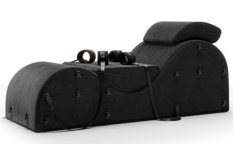 Liberator Lounger met bondage accessoires - Zwart