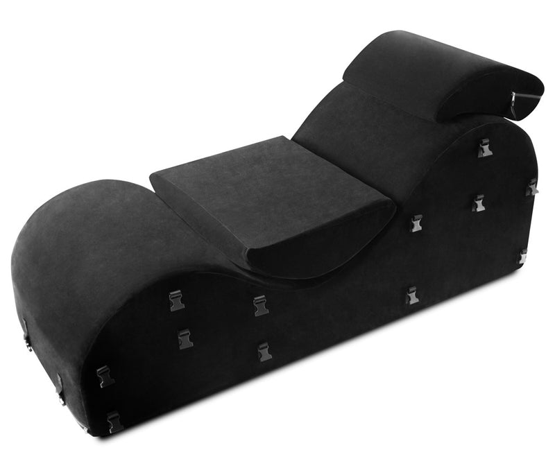 Liberator Lounger met bondage accessoires - Zwart