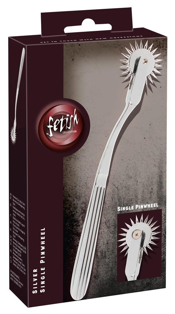 fetish Collection Pinwiel met scherpe spikes - Zilver