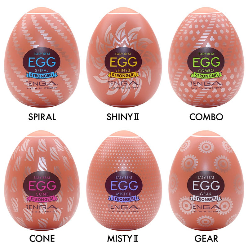 TENGA Egg masturbator set met 6 texturen - Bruin