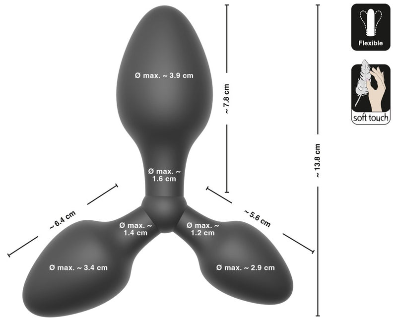 Black Velvets Training butt plug - Zwart