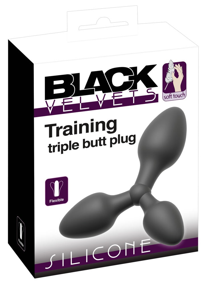 Black Velvets Training butt plug - Zwart