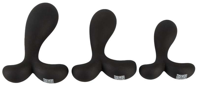 ANOS Butt plug trainingset met 3 prostaatstimulerende pluggen - Zwart