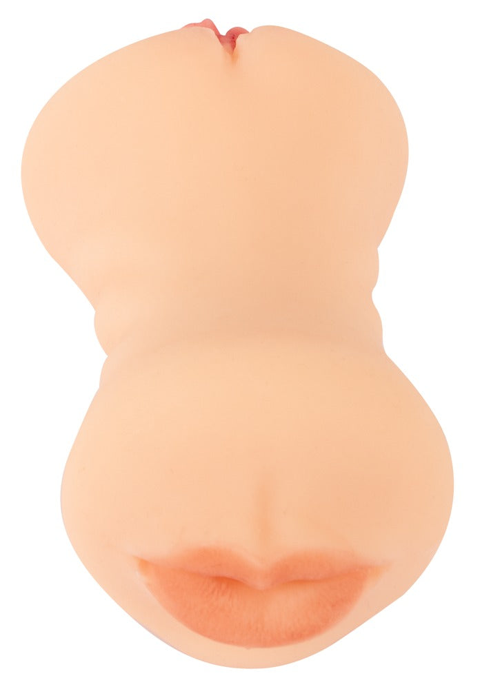 Nature Skin Masturbator 3-in-1 met realistische tunnels - Huidskleur
