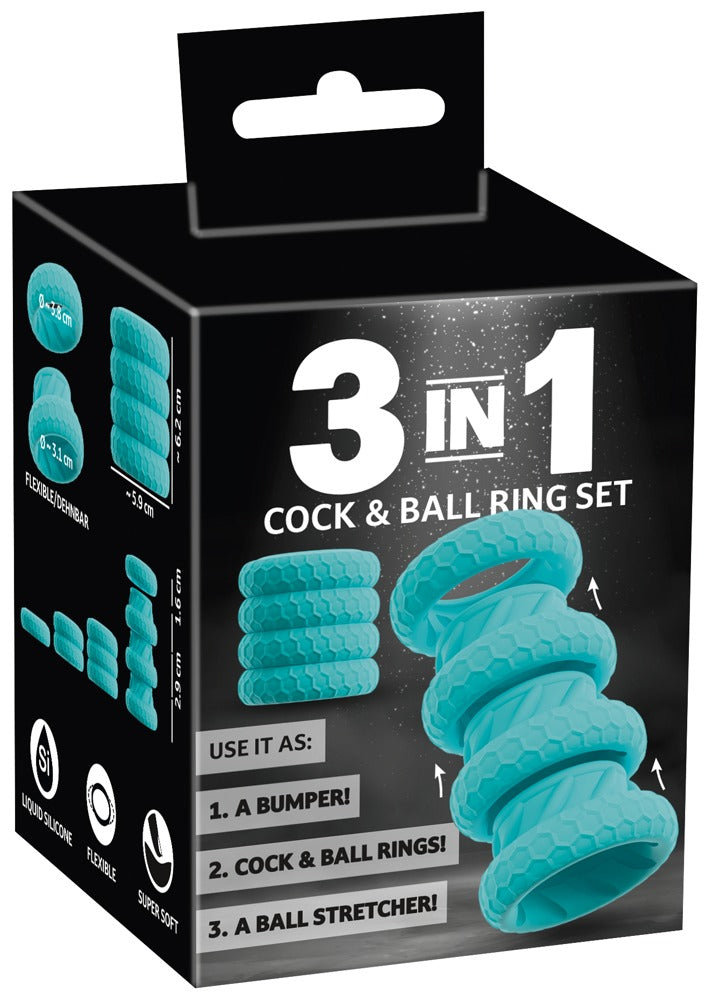 You2Toys Penisring set - Turquoise