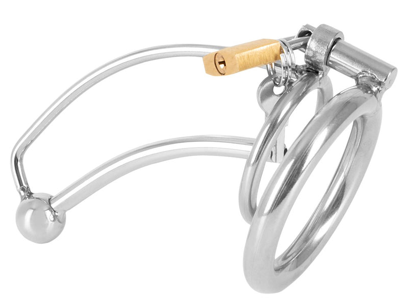 fetish Collection peniskooien met holle dilator - Zilver