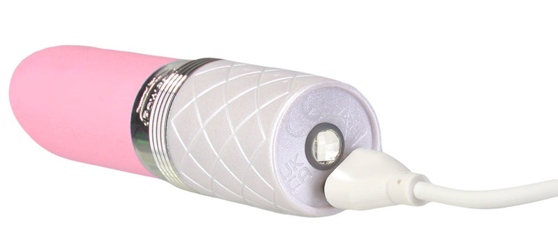 PILLOW TALK Mini vibrator lippenstiftvormig met Swarovski - Roze
