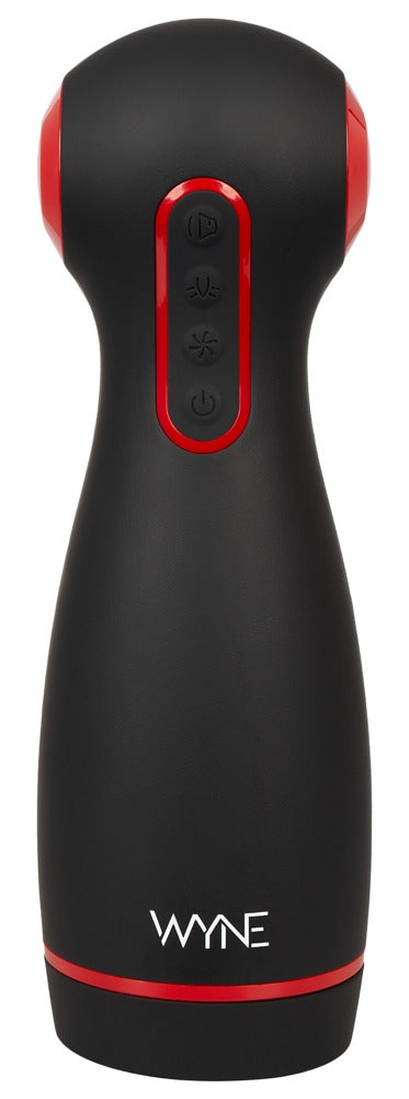 WYNE Masturbator dubbel-motorig met zuig- en drukfunctie - Zwart