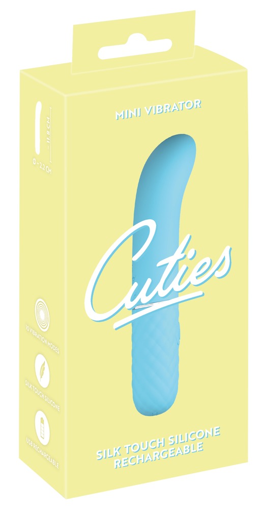 Cuties Mini Vibrator met 10 standen - Blauw