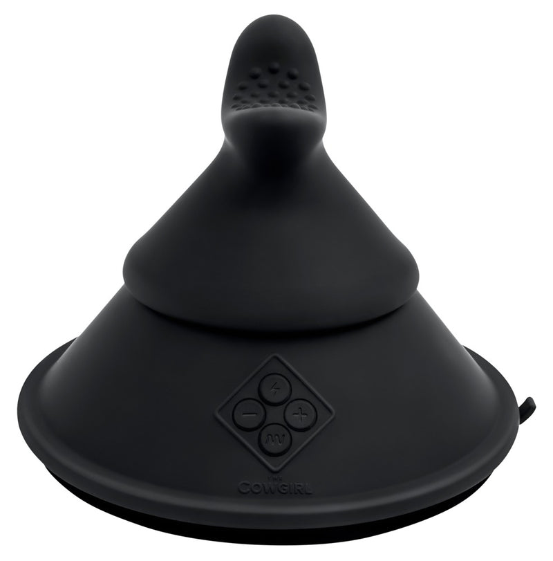 The Cowgirl Kegel stimulator compact met zuigvoet - Zwart