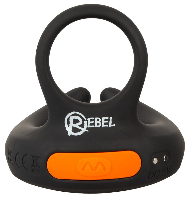 Rebel Scrotum stimulator met vibraties - Zwart