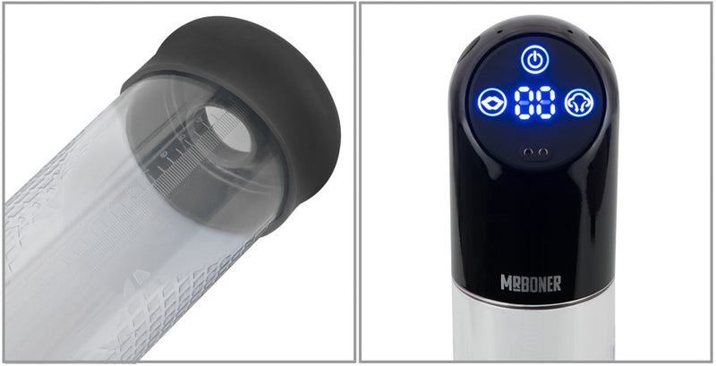 Mister Boner Pomp waterproof met automatische zuigfunctie - Transparant