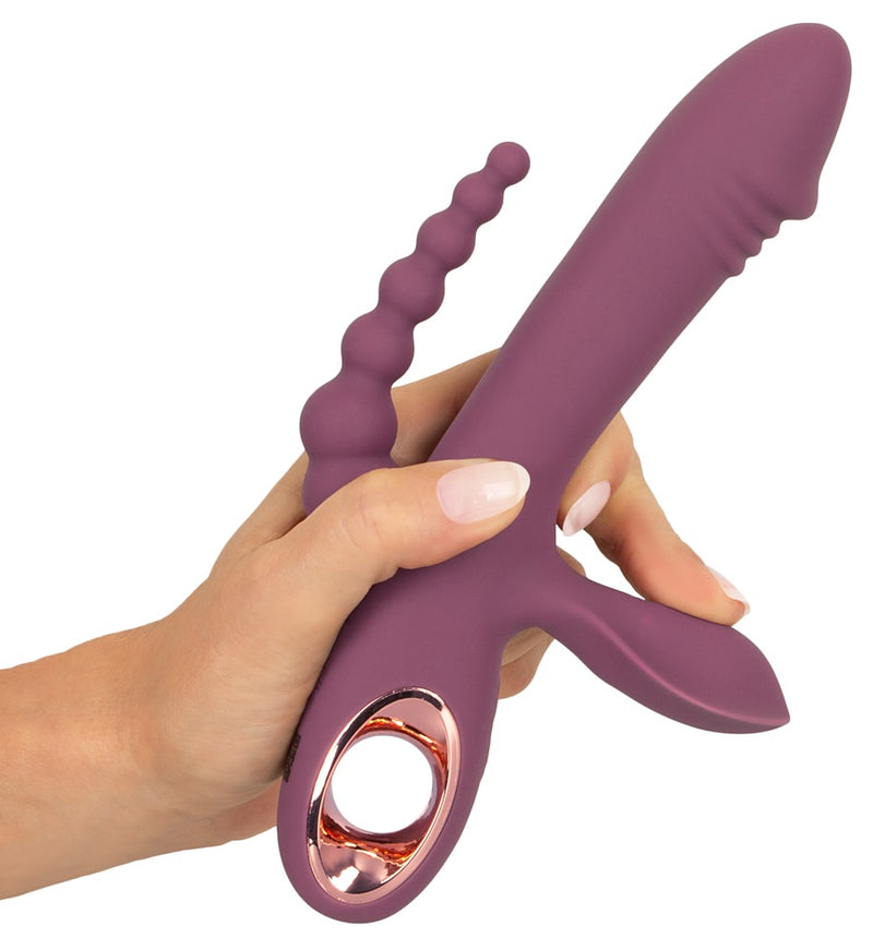 You2Toys Slim Triple Plum vibrator - Paars