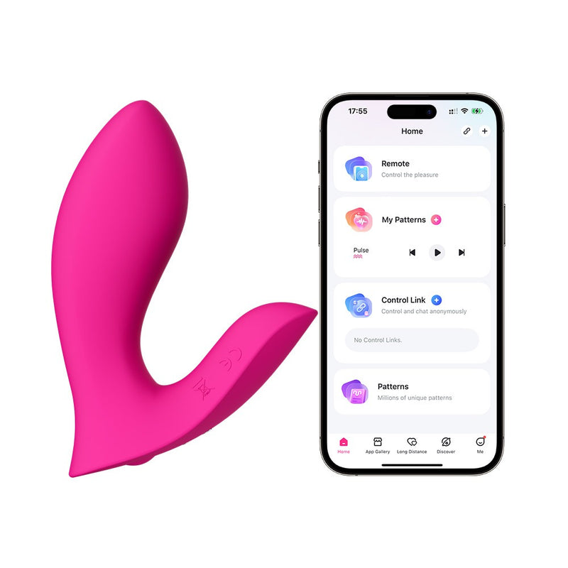 Lovense Dubbele slipvibrator met G-spot & clitorisstimulatie - Roze